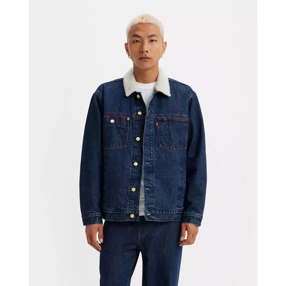 Levi's Lunar Year Relaxed Fit Sherpa Denim Trucker Jacket Men's Large NWT - Picture 11 of 12